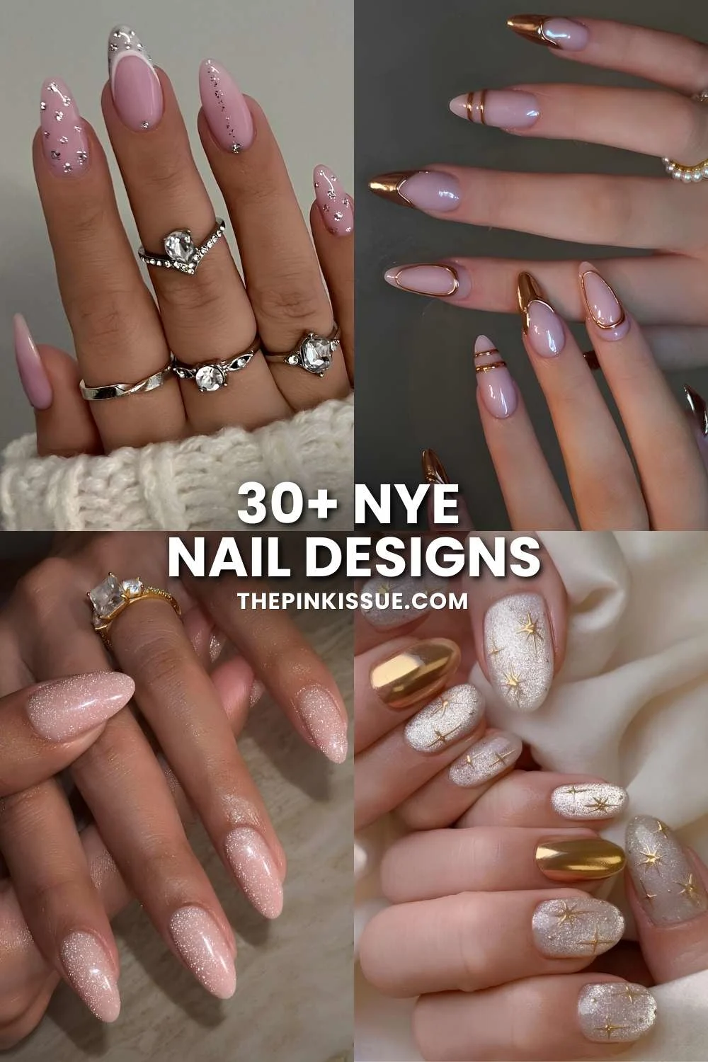 New Year's Eve nail ideas Pinterest