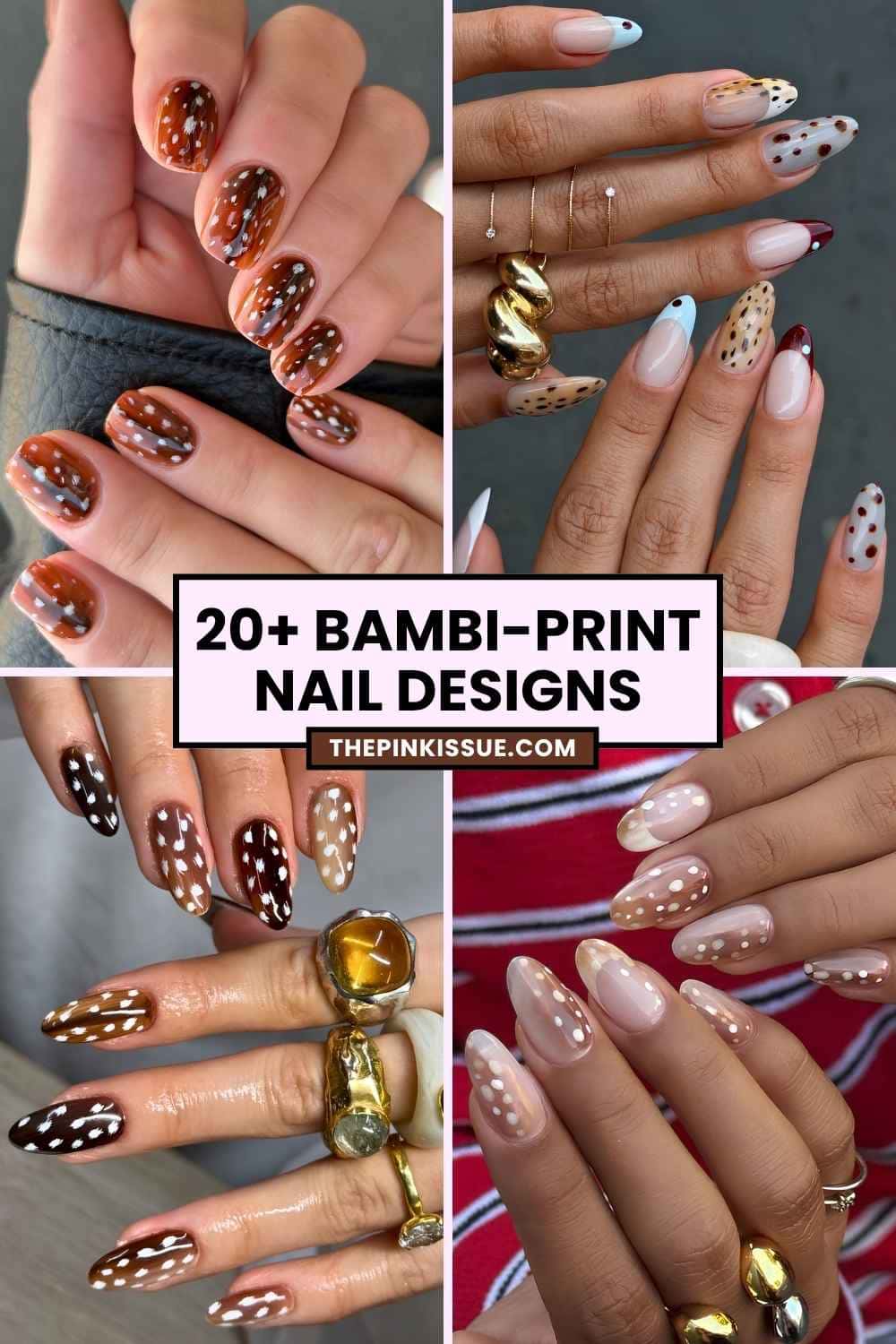 Bambi print manicures Pinterest