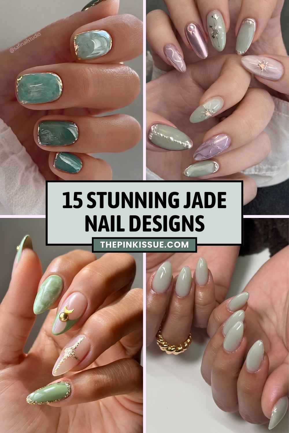 Jade nail designs Pinterest