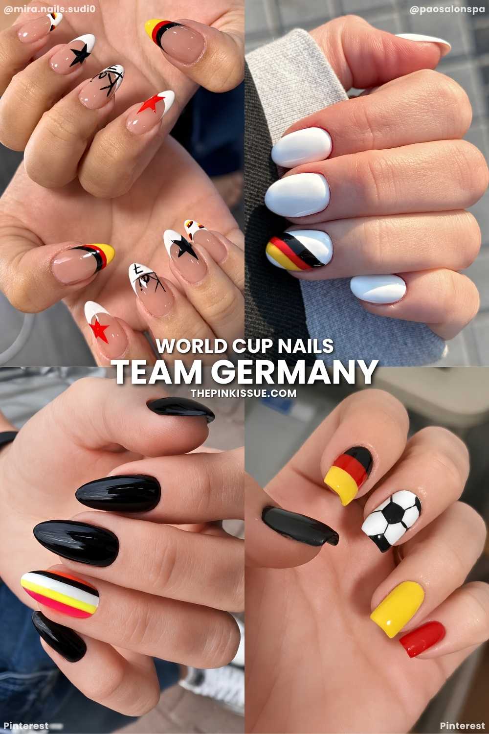 Gremany themed World Cup nails