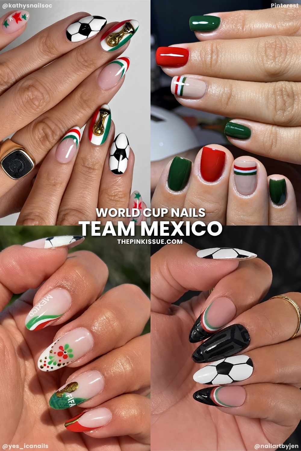 Mexico themed World Cup manicures