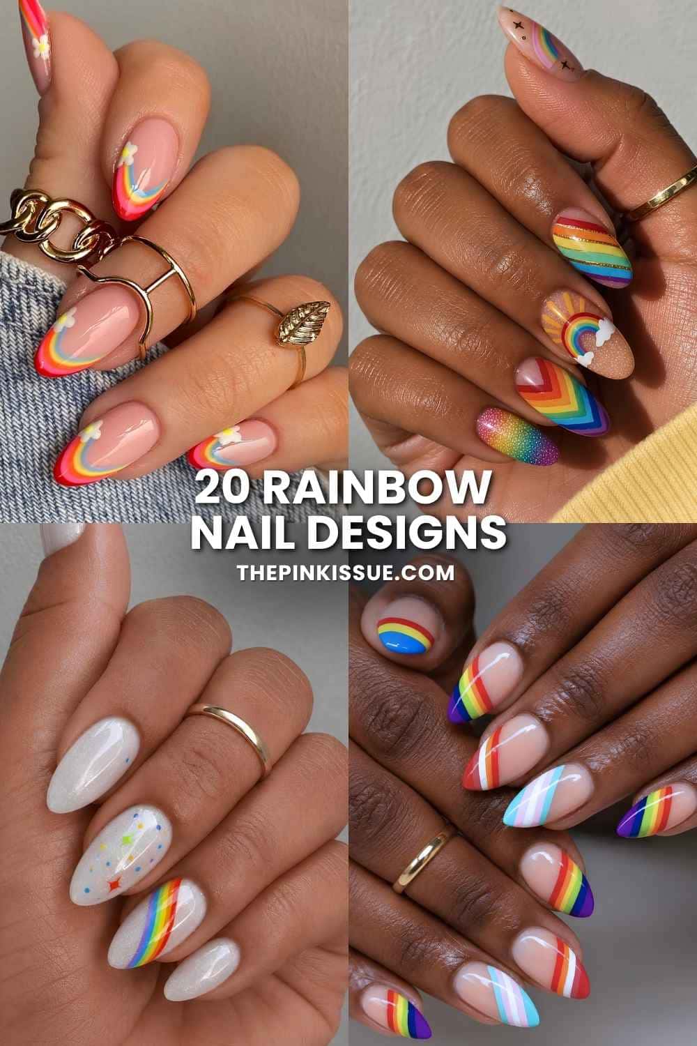 Rainbow nails Pinterest