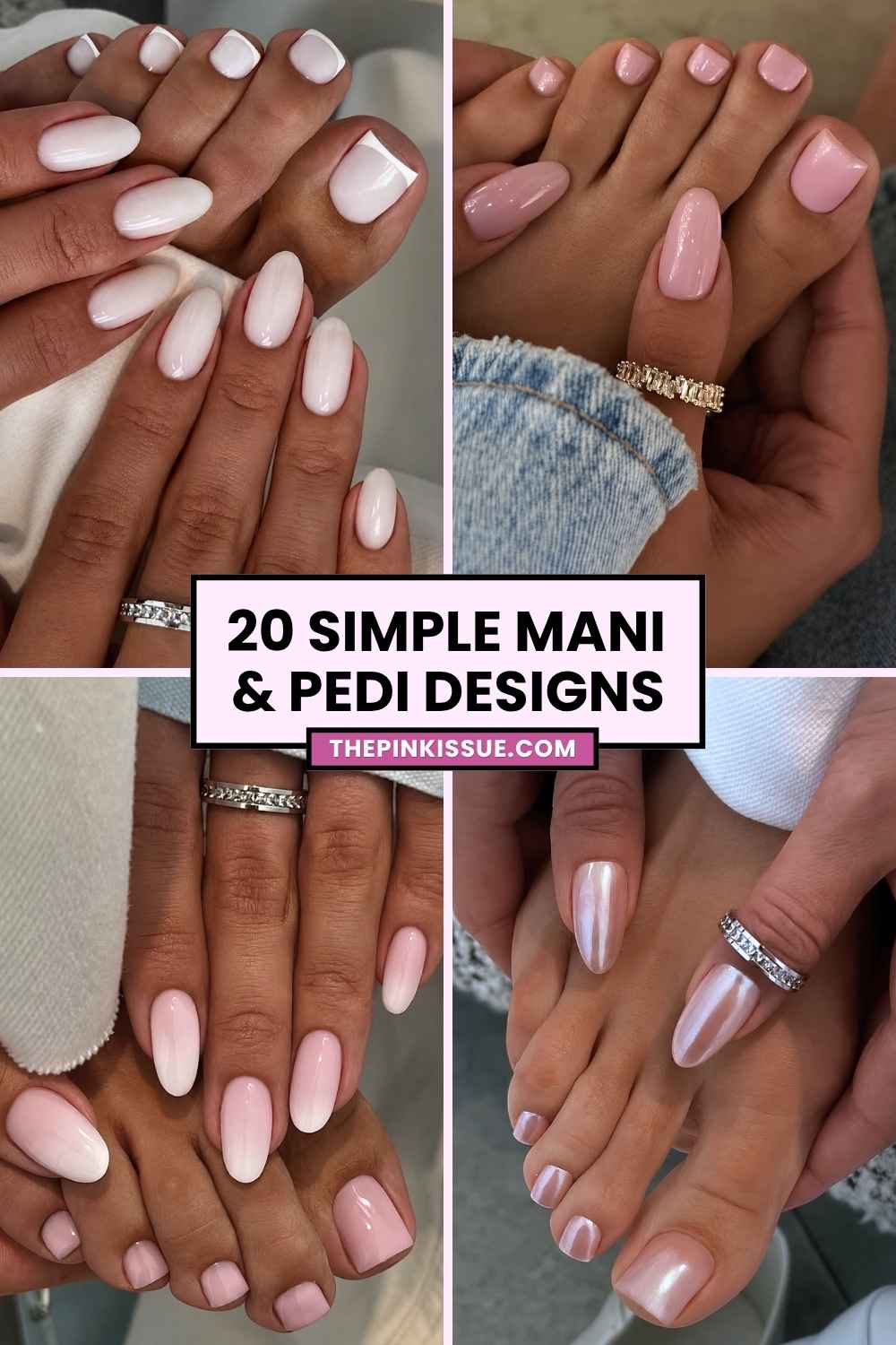 Simple mani pedi designs Pinterest