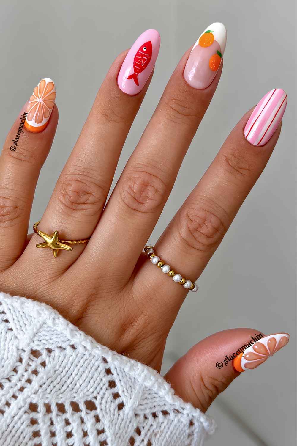 Colorful Italian market inspired nails