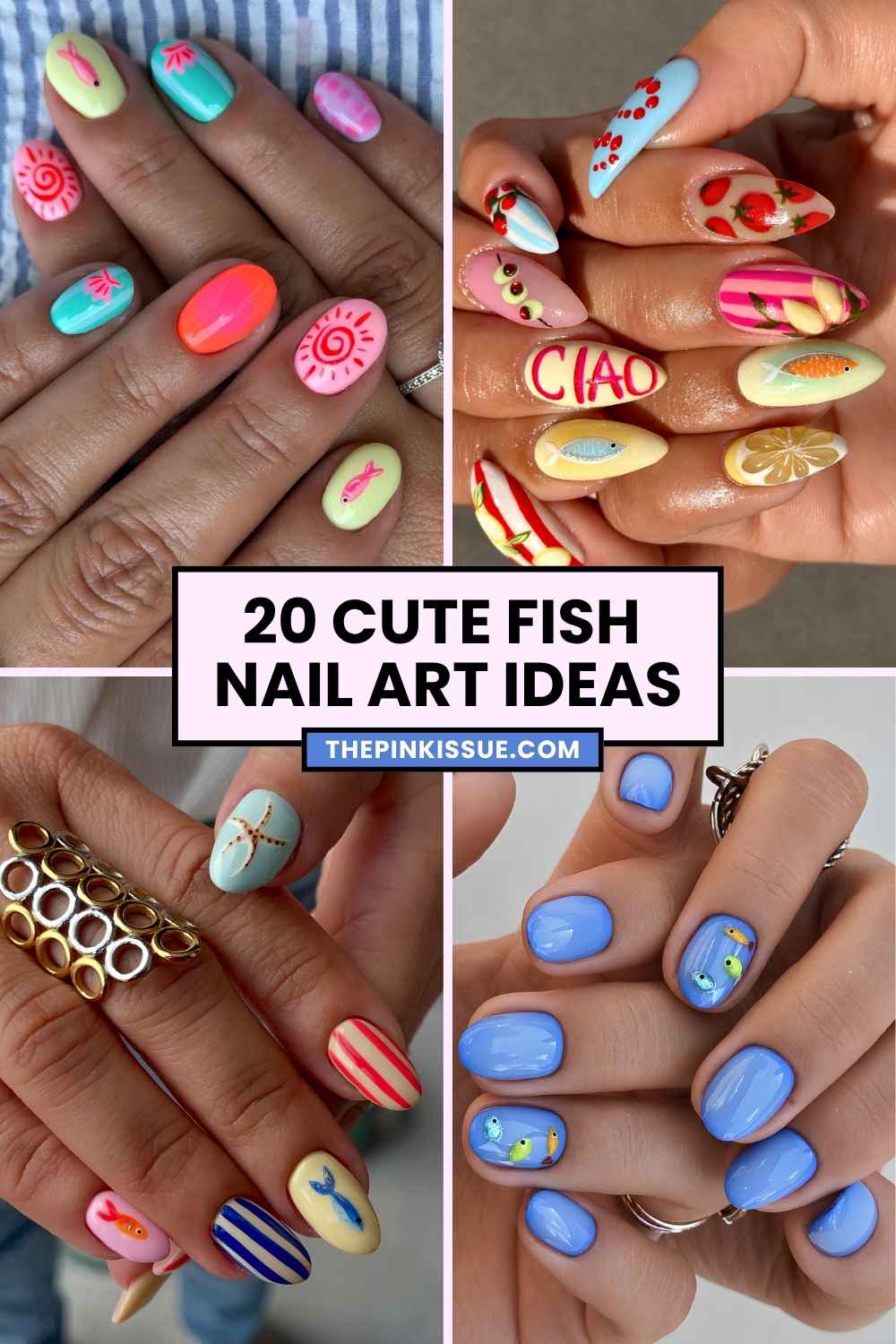 Fish nail designs Pinterest