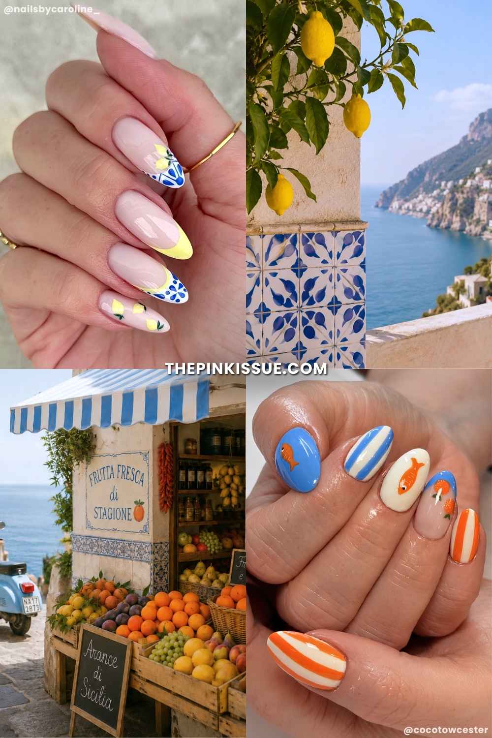 Italian summer manicure moodboard