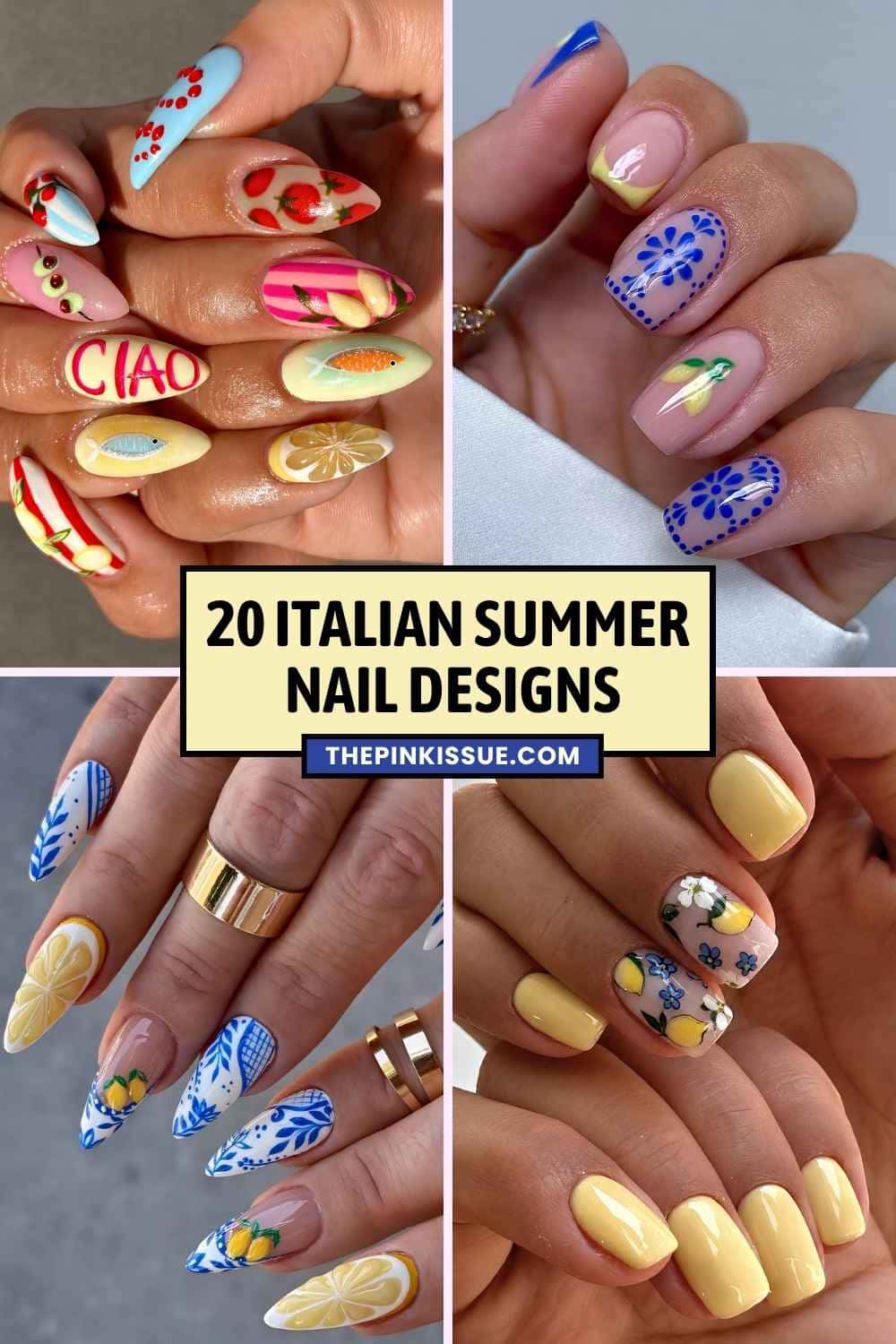 Italian summer manicures Pinterest