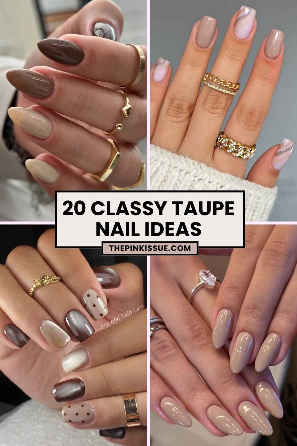 Taupe nail ideas Pinterest