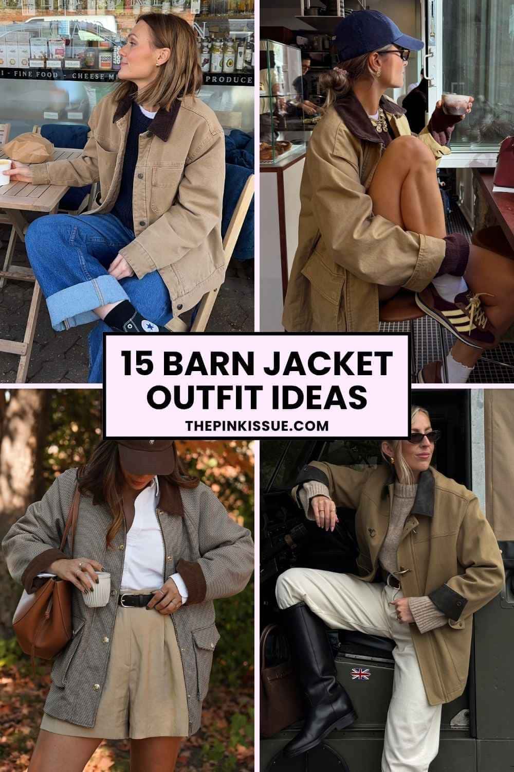 Barn jacket outfits Pinterest
