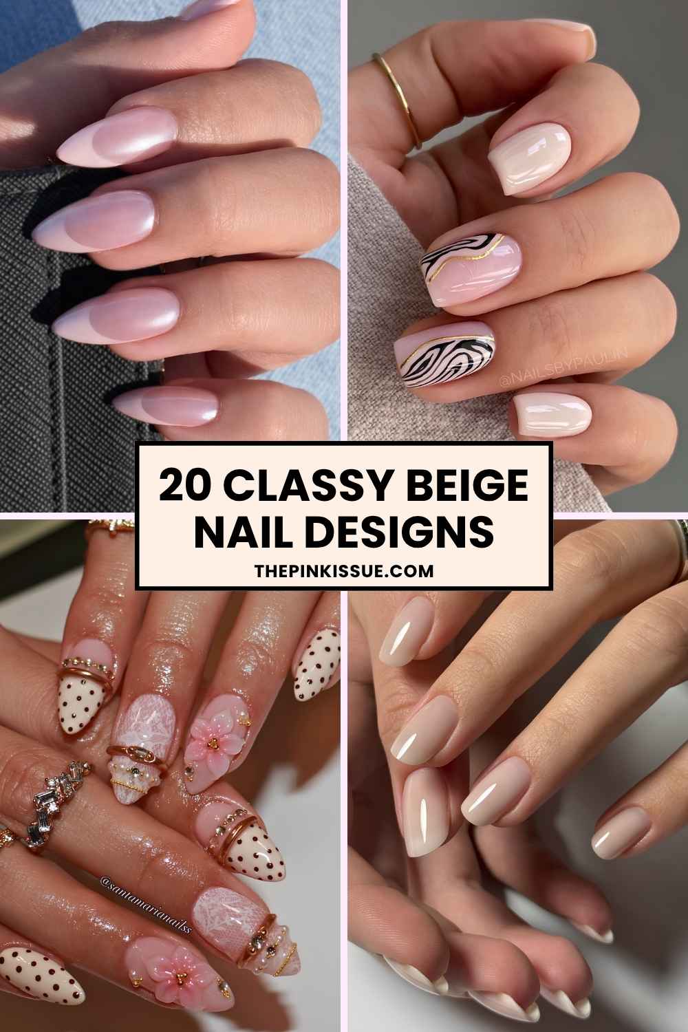 Beige nail ideas Pinterest
