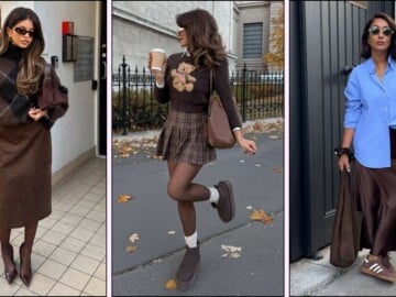 Brown skirt outfits