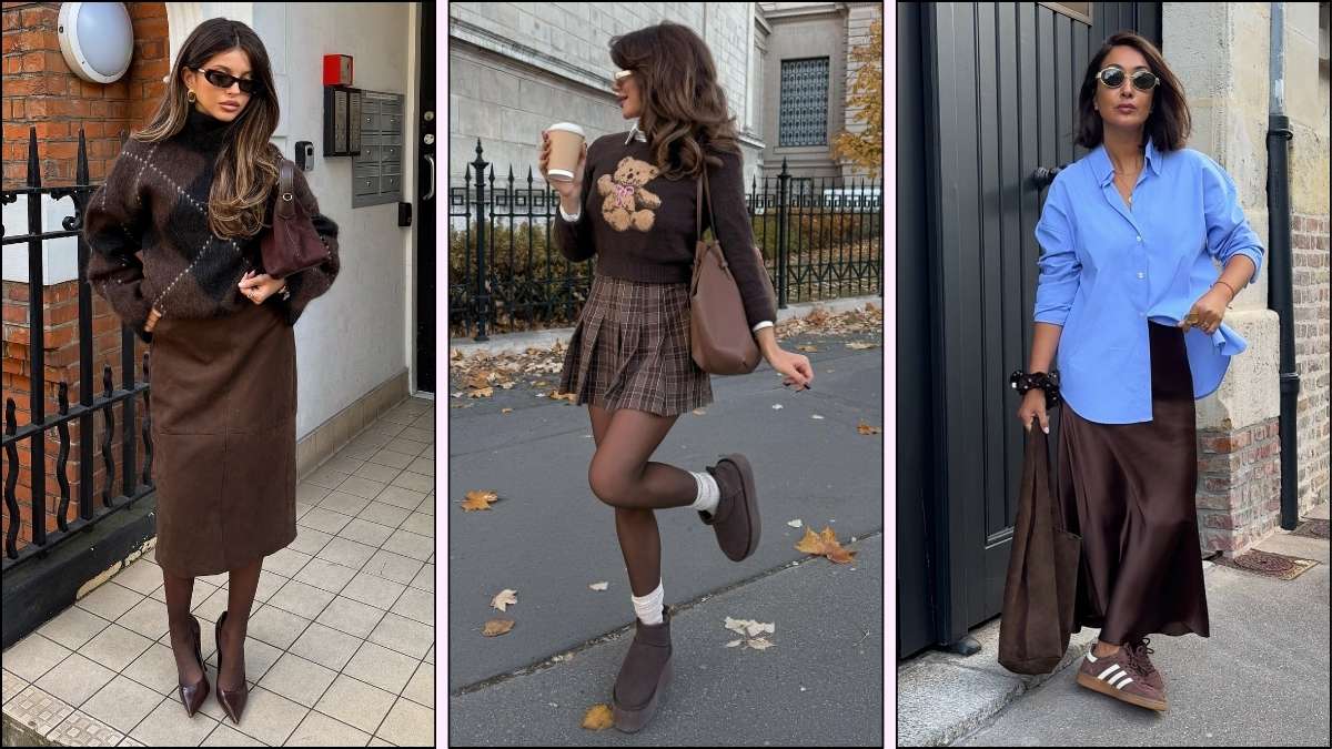 Brown skirt outfits