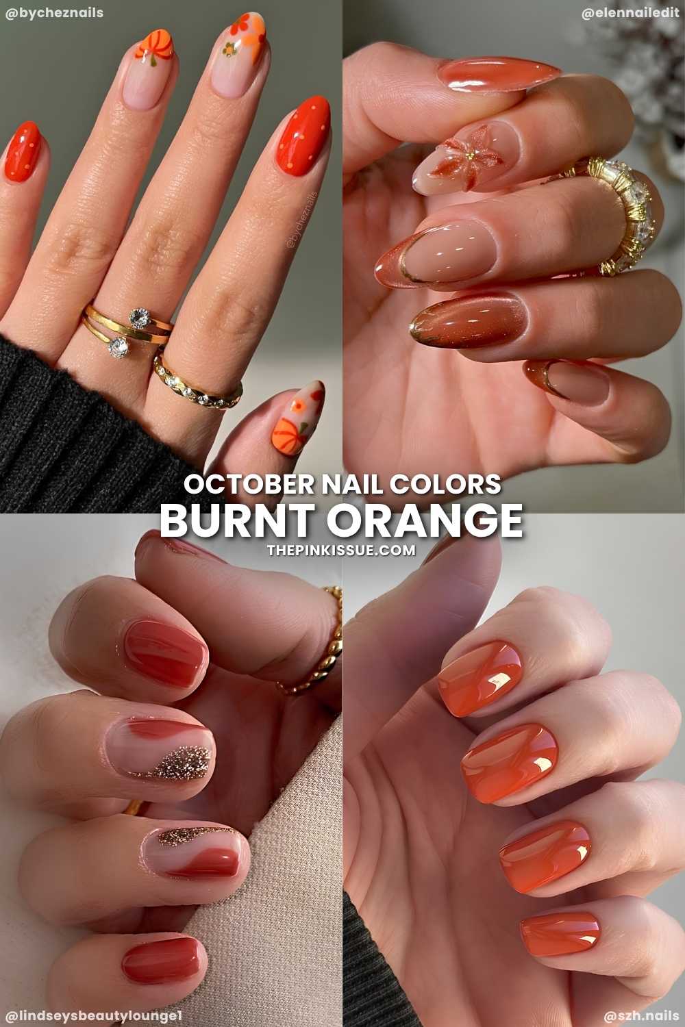 Burnt orange October manis