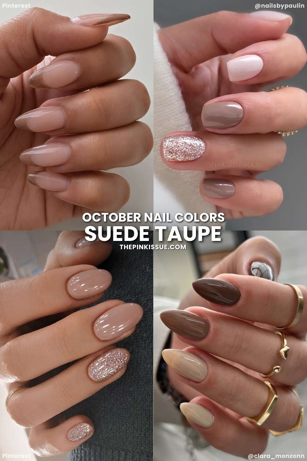 Suede taupe manicures